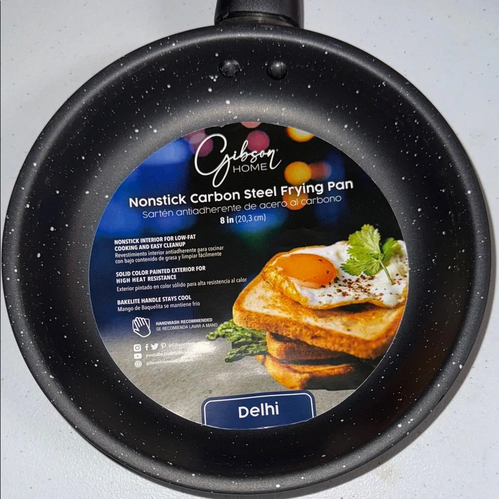 Gibson Black and White Speckled Nonstick‎ Frying Pan